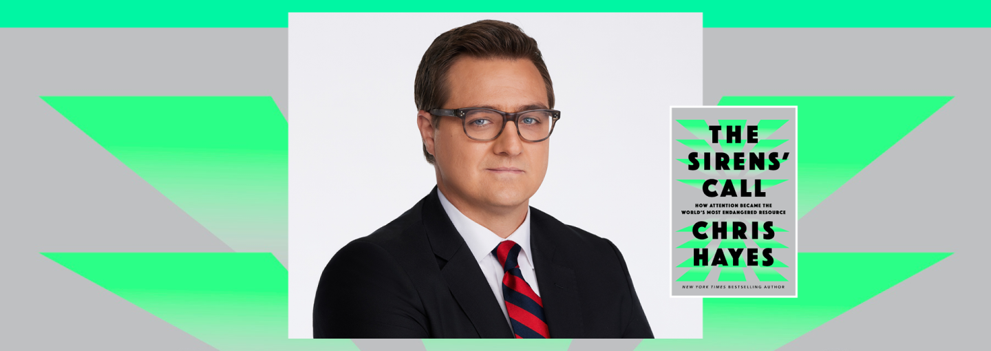 Chris Hayes: The Siren's Call Image - The speaker and detail from his book cover
