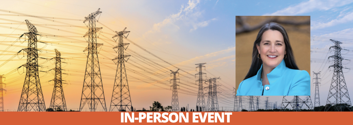 Patti Poppe: Navigating PG&E Through Climate Disruption Image - Patti Poppe and power lines